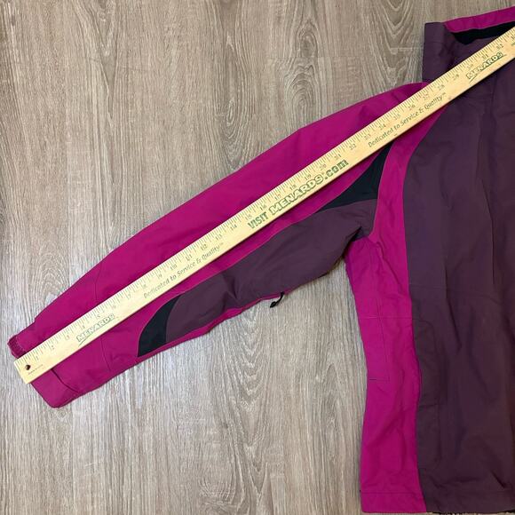 The North Face Women’s 3-in-1 HyVent Jacket Plum Magenta Waterproof Sz M No Hood - Picture 8 of 11